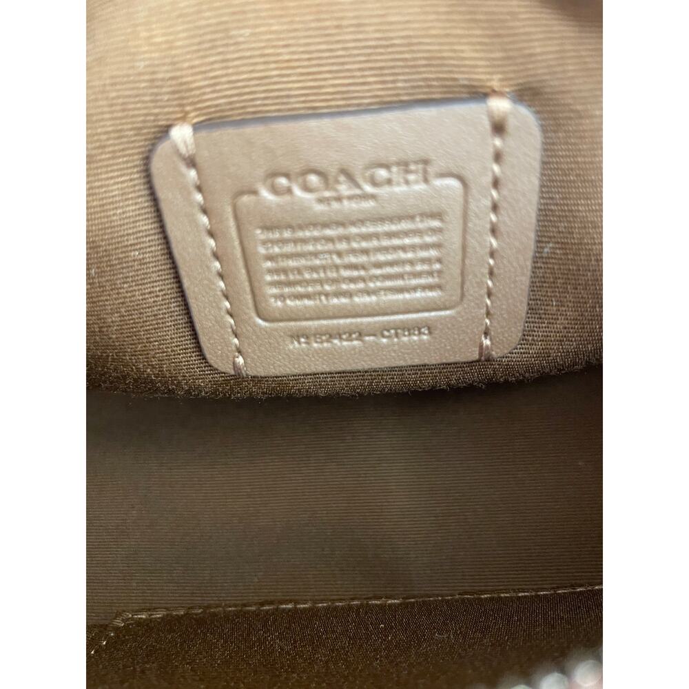 COACH Leather Satchel Crossbody In Colorblock Yellow Gold, Brown, Red NWT - Picture 4 of 13